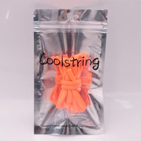 Colorful Full Coverage Epoxy Rubber Hoodie Laces Pure Fruit Colour Shoe Ropes Anti-Slip & Stable