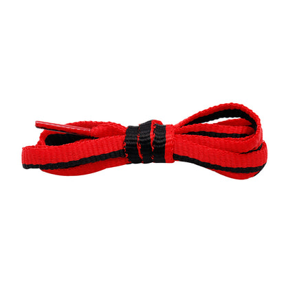 Weiou Manufacturer Flat Polyester Draw Cord Custom Design Two-Color Webbing Shoe Laces For Sneaker Shoes