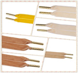 1.27CM Fluff Velvet Single-sided Cashmere Shoecords Golden Metal Aglets Yellow Beige Brown Pajamas