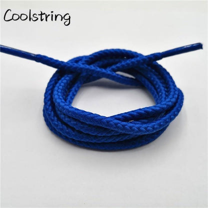 1 Pair Solid Color Round Shoe Laces Unisex Casual Shoelaces Sneakers Shoestring For Canvas Shoes