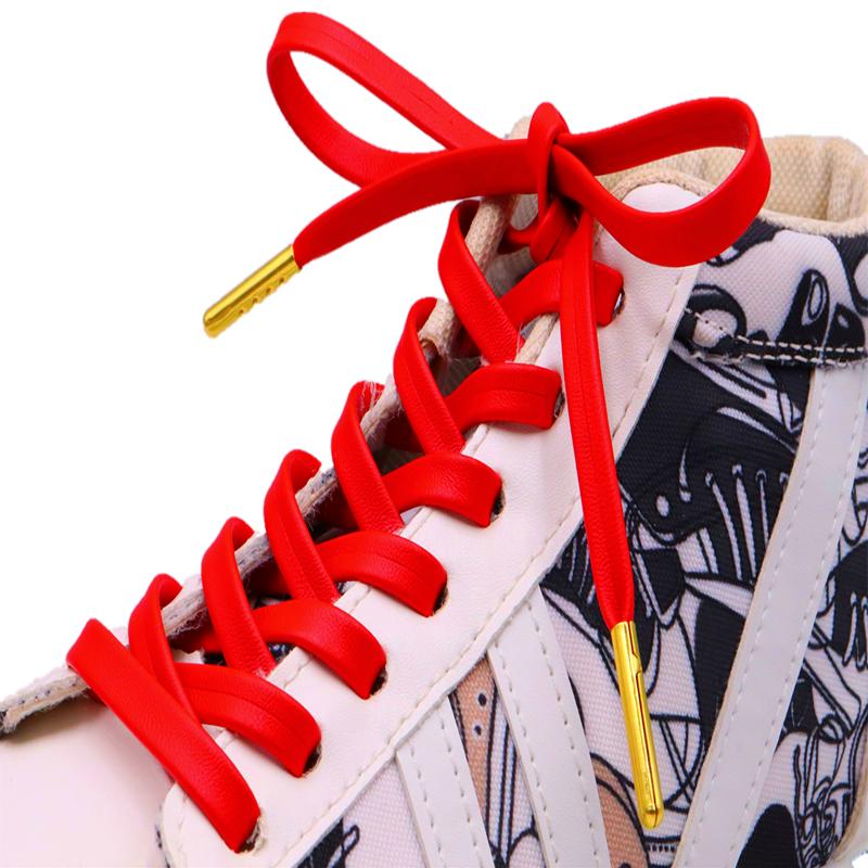 Weiou 7MM Shoestring Accessories Exquisite Quality PU Leather Shoelaces For Custom Cords Bulklace