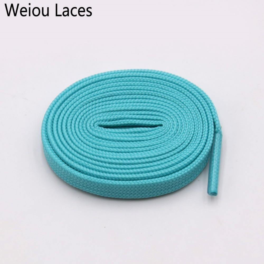 Weiou Basics Flat 7mm Laces Colorful Shoelaces Solid Color Polyester Tubular Sneakers Shoestring For