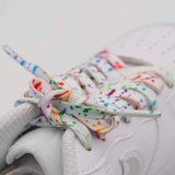 New 7mm Printed Abstract Painting Shoe Laces 60-180cm Silk Printing Bootlaces Colorful Shoelace