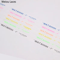 Weiou Hot Style Fashion Clothing 15mm Waterproof Ribbon Printing WATAHHH Flat PVC Laces Transparent