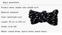 4.5MM Top Shoe Accessories Polyester Ropes Black Pink Shoelaces Unisex For Pro Men Women Sneaker