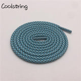 Highlight 3M Round Reflective Shoelace Colored Shoe String Cool Grey Lace Customized Safety Easy Tie