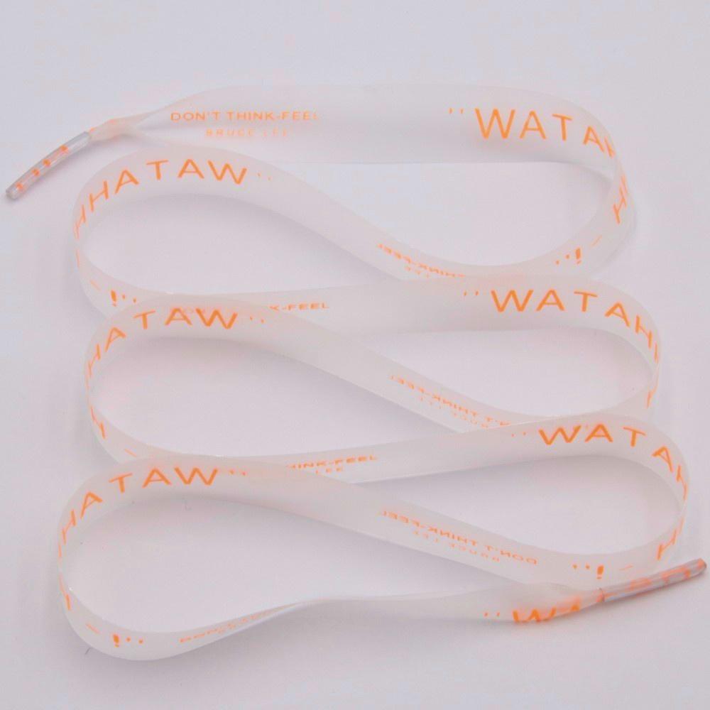 15mm Shoe Accessories Silk Screen Printing Universal PVC Laces Swimming Pant Cord Matte Transparent