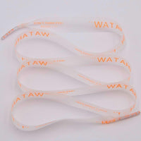 15mm Shoe Accessories Silk Screen Printing Universal PVC Laces Swimming Pant Cord Matte Transparent