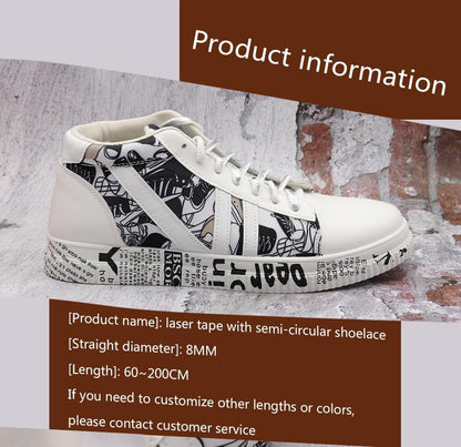 Oval Type 6MM Nice Shoelaces For Hiking Boots Men Women Sneaker 2021 Unisex Sport Ropes White Sliver