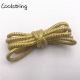 10 Colors Wavy Black Gold White Silver Metallic Thread Shoe Laces Glitter Shimmering Bootlaces For