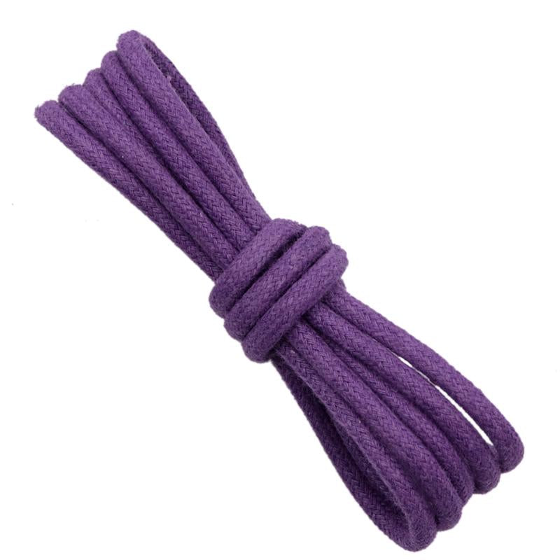 Weiou Shoe Laces 3MM Round Shape Thiny Ropes 100% Cotton Waxed Waterproof Easy Decorations Swimming