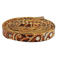 7MM Snake Brown Naturally Natural Off-road Shoe Laces Paisley Pattern Flat Shape Cords Men Women