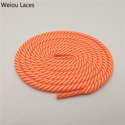 Weiou Promotional Shoelaces 0.45 cm Round Rope Striped Gingham Outdoor Sneaker Sports Shoestrings