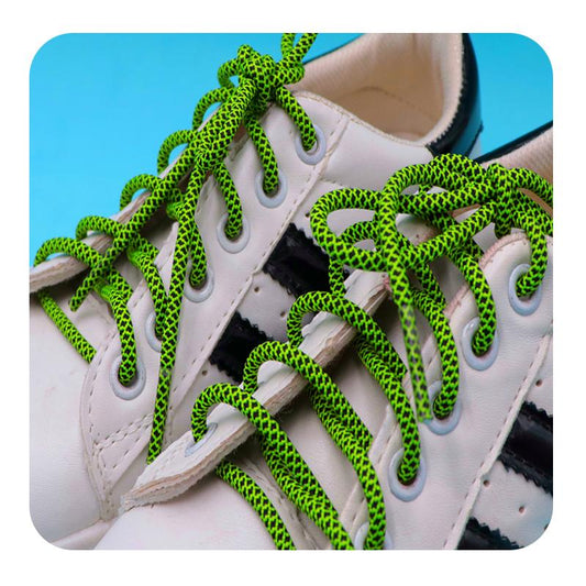 Weiou Vogue Shoe Accessories 3MM Nice Polyester Shoelaces Green Yellow Promotion Gift Youth Ropes