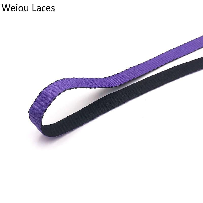 Weiou 8mm Combo Two-Tone Reversible Shoelaces Double Sided Silk Shoe Laces Flat Laces Dual Color