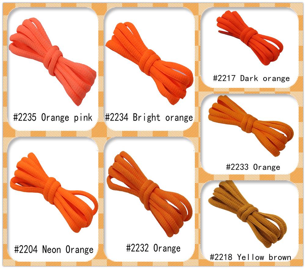 Top Vibrant Orange Pure Cotton Polyester Laces 6MM Oval Shoe Accessories High Quality Cords For