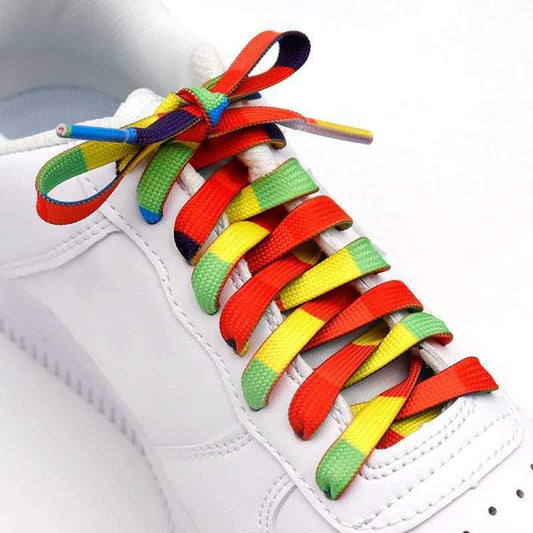 New Comeing 7mm Printed Contrast Color Painting Shoe Laces 60-180cm Silk Printing Colorful Shoelace