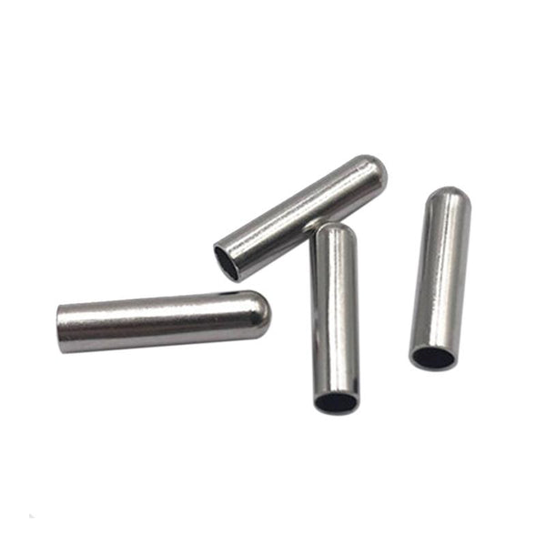 4pcs/Set 3-12.7mm Bullet Metal Aglets Silver Shoe Lace Tips Replacement Head For Shoestrings Clothes