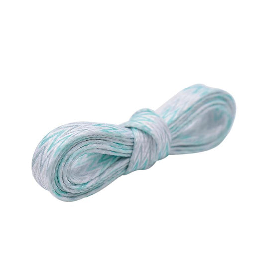 Official Weiou 8MM Grey High-End Heat Transfer Printing Freshness Lacets Mint Green Flat Shoelaces