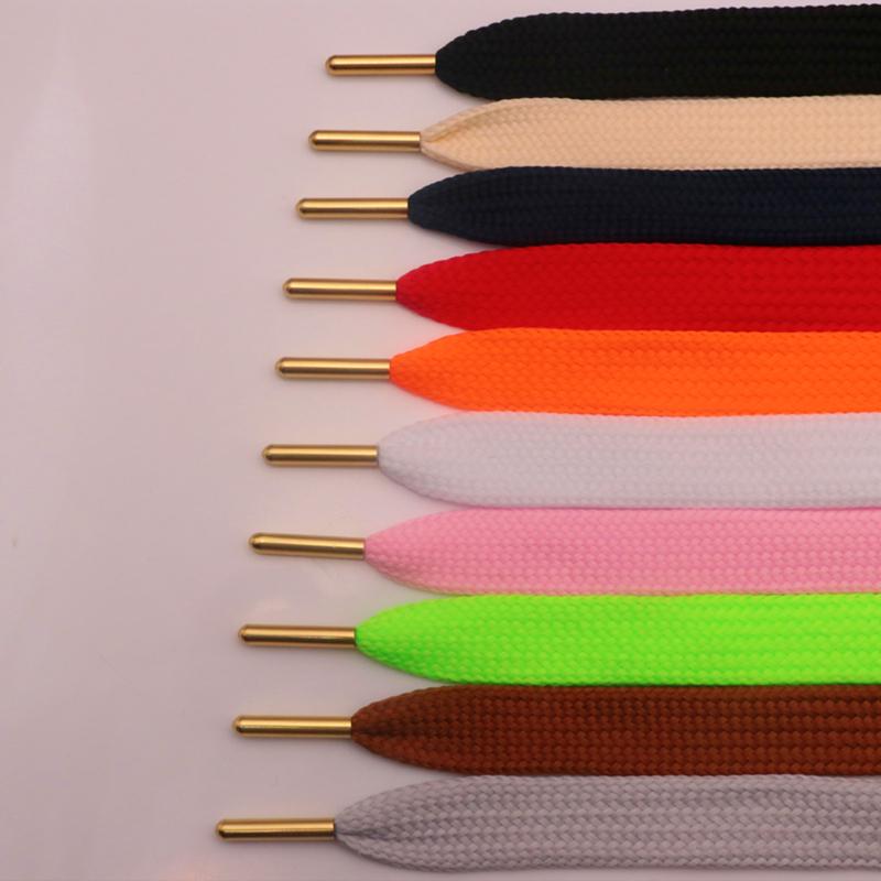 1.8CM Fat Laces With Golden Metal Tips High-quality Luxury Shoelaces Premium Polyester Hottest Item