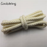 1 Pair Solid Color Round Shoe Laces Unisex Casual Shoelaces Sneakers Shoestring For Canvas Shoes