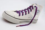 7MM Casual Shoelaces Beige&Black Blue&Red Double Color Combination High Quality Men Women Sneaker