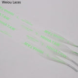 Weiou Hot Style Fashion Clothing 15mm Waterproof Ribbon Printing WATAHHH Flat PVC Laces Transparent