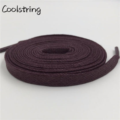 Waxed Cotton Flat Shoe Laces Leather Waterproof Mens Martin Boots Shoelace Casual Dress Coloured