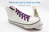 7MM Casual Shoelaces Beige&Black Blue&Red Double Color Combination High Quality Men Women Sneaker