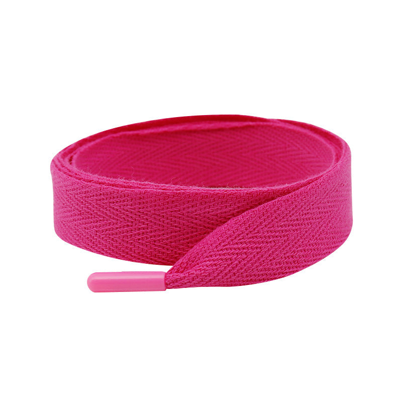 Weiou manufacturer silk shoelace herringbone belt with plastic buckle support customized metal or plastic buckle