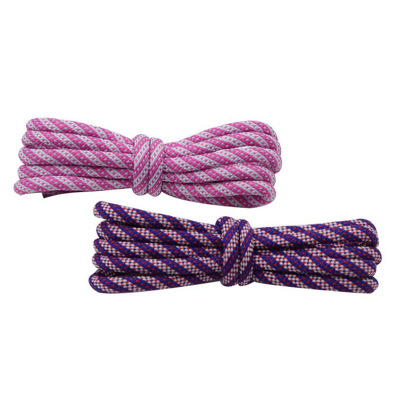 Top Weiou 4.5mm Purple Pink Round Shoe Rope Three Color Twill With Dots Polyester Shoelace For