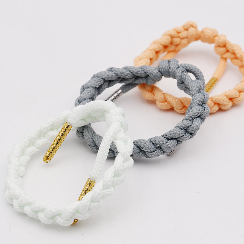 Weiou Manufacturer Fashion Accessories Polyester And Metal 15 Color Optional Braided Bracelet