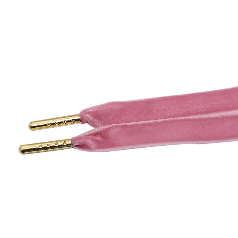 1.27CM Fluff Velvet Red Pink Peach Lace Single-Sded Cashmere Golden Metal Aglets Cords For Women