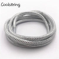 10 Colors Wavy Black Gold White Silver Metallic Thread Shoe Laces Glitter Shimmering Bootlaces For