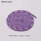 Weiou Exclusive Spiral HUMAN RACE Round Rope Laces 4.5mm Width Two Color Blend Featuring Transparent