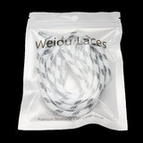 Weiou New 0.45CM Diameter Black And White Tricolor Reflective Polyester Shoelaces Women Men Children