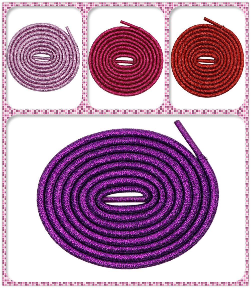 4.5MM Metallic Yarn Ropes Red Purple Pink Shoelaces Charmed Women Ladies Boots Wonder 2021 ozdoby do