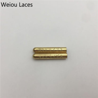 Weiou 4pcs/1Set 3.8x22mm Silver Gold GunBlack Rose Gold Seamless Metal Aglets With Lasering Japanese