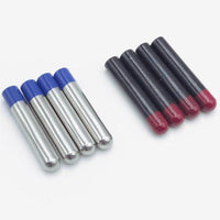 4x22mm 4pcs A Set Silver-Blue Black-Red Shoelaces End Metal Capsule Type Aglets Garment Shoelace