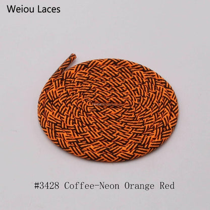 Weiou Exclusive Spiral HUMAN RACE Round Rope Laces 4.5mm Width Two Color Blend Featuring Transparent