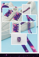 8MM Starry Purple Heat Transfer Printing Shoelace Hot Pressing Cotton Laces 2021 New Arrival For