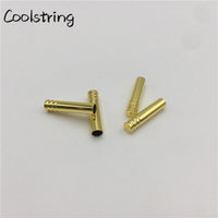 4pcs/Set 4-25mm Flat Mouth Metal Aglets Plating DIY Round Bullet Tips For Sweatshirt Hoodies Laces