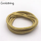 10 Colors Wavy Black Gold White Silver Metallic Thread Shoe Laces Glitter Shimmering Bootlaces For