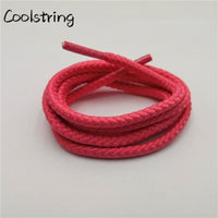 1 Pair Solid Color Round Shoe Laces Unisex Casual Shoelaces Sneakers Shoestring For Canvas Shoes