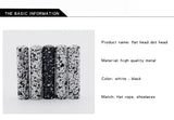 White Black Ink Dots Shoelace Tips 4.6*20mm Speckle Lace Ends Easy Installation For Canvas Snkeaker