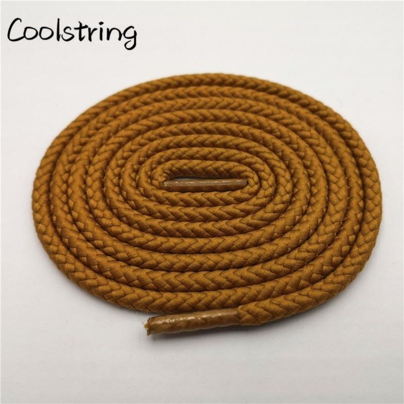 1 Pair Solid Color Round Shoe Laces Unisex Casual Shoelaces Sneakers Shoestring For Canvas Shoes