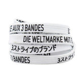 Weiou Outside Sport Shoelaces 0.7cm Flat Printed Alphabetic Black And White Polyester Shoestring