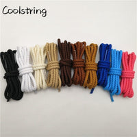 1 Pair Solid Color Round Shoe Laces Unisex Casual Shoelaces Sneakers Shoestring For Canvas Shoes