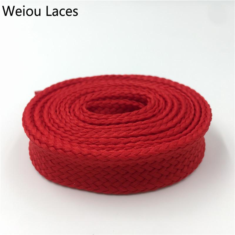 Weiou Heavy Duty Boot Laces Sneaker Colorful Athletic Designer Flat Wide Shoes Strings 1.8cm/0.7''