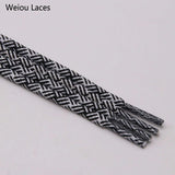 Weiou Exclusive Spiral HUMAN RACE Round Rope Laces 4.5mm Width Two Color Blend Featuring Transparent